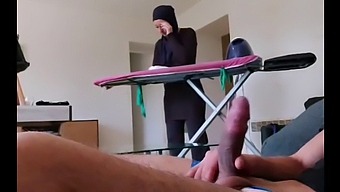 He Reveals His Penis To The Muslim Maid!