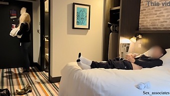 A Hotel Room Encounter With A Maid And A Man Pleasuring Himself In Public