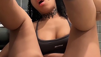 Kinky Public Bathroom Action With Ebony Beauty Almost Goes Wrong