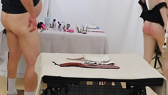 Viva Athena And Candy White In Bdsm Role Play With Oral Pleasure And Facial Finish